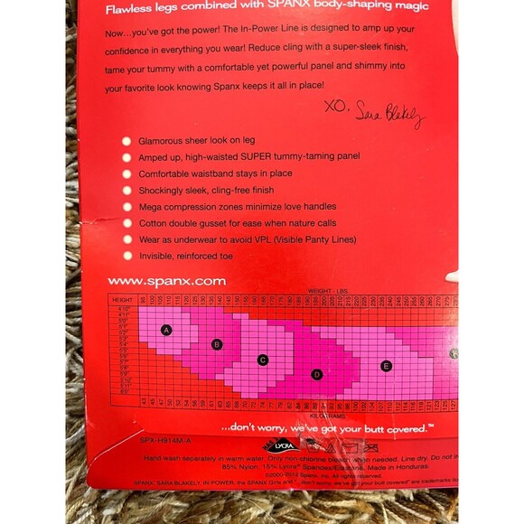 Spanx In Power Line Super High Shaping Sheers Size C Nude Tummy Control NEW - Picture 6 of 6